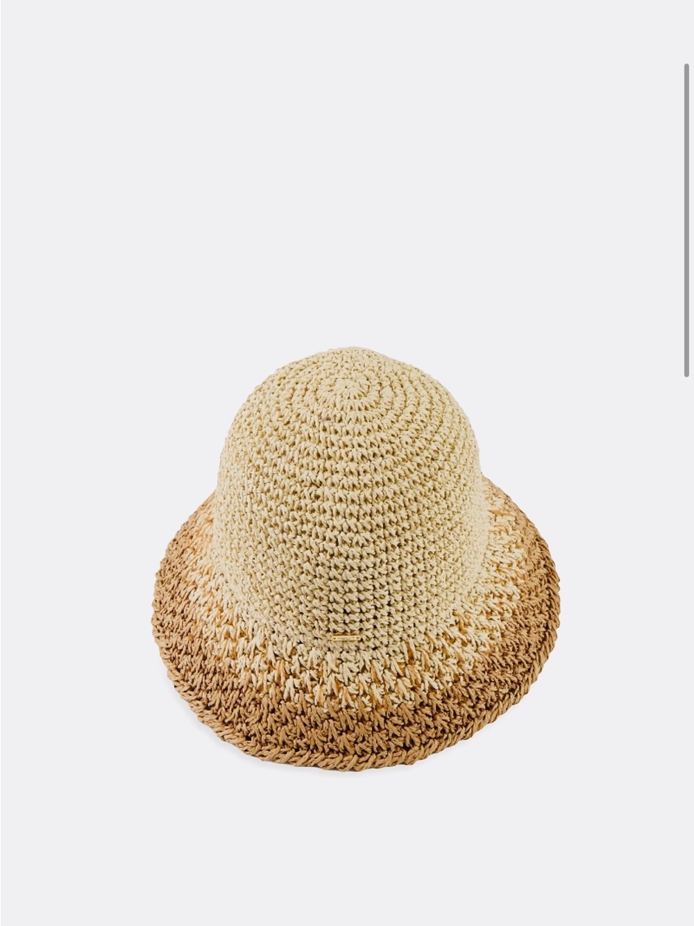 Eugenia Kim Bailey Crochet Paper Straw Bucket Hat - Natural & Brown Ombre